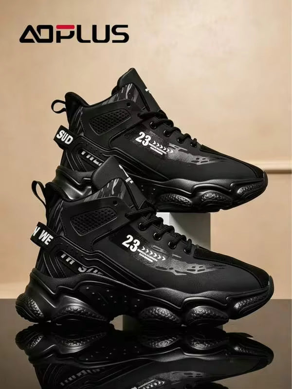 AoPlus Outdoor Walking Dedicated Casual Sneakers For Men, Scratch-Resistant Durable PU Upper Stable Grip Thickened Rubber Sole